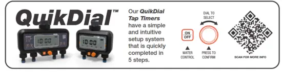HOLMAN CO6004 QuikDial 4x Outlet Digital Tap Timer - QR