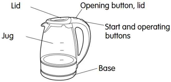 ELVITA CVK5172X White Kettle Glass 1 7 Liters - 1