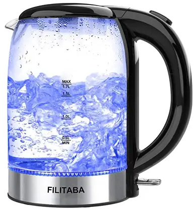 ELVITA CVK5172X White Kettle Glass 1 7 Liters