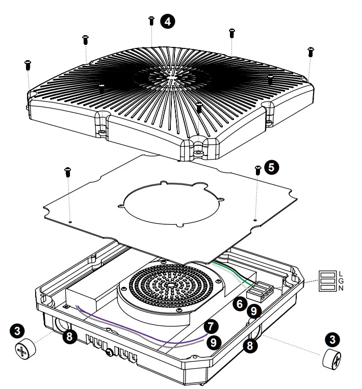 SUPER BRIGHT LEDS LCGP-50KC-70W LED Parking Garage and Canopy Light - fig 2