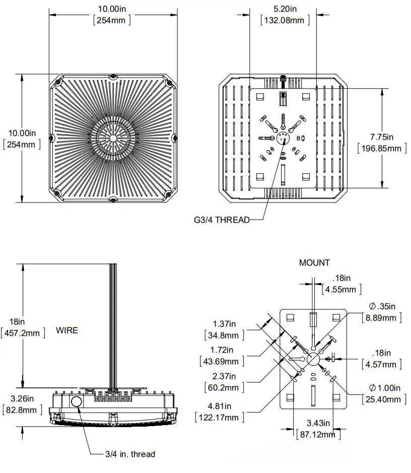 SUPER BRIGHT LEDS LCGP-50KC-70W LED Parking Garage and Canopy Light - fig