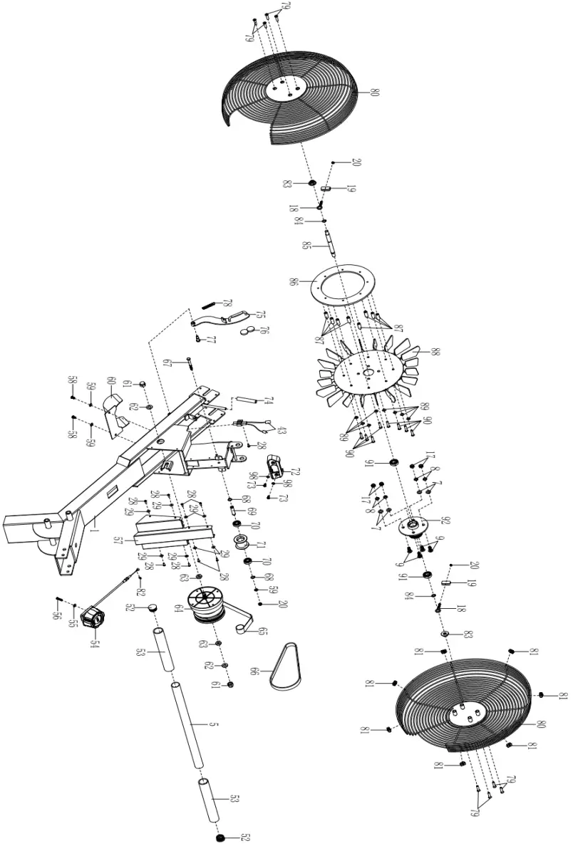 sunny Health Fitness SF RW5940 MAGNETIC AIR ROWER - Fig 1
