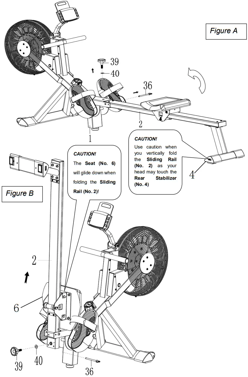 sunny Health Fitness SF RW5940 MAGNETIC AIR ROWER - Fig 11