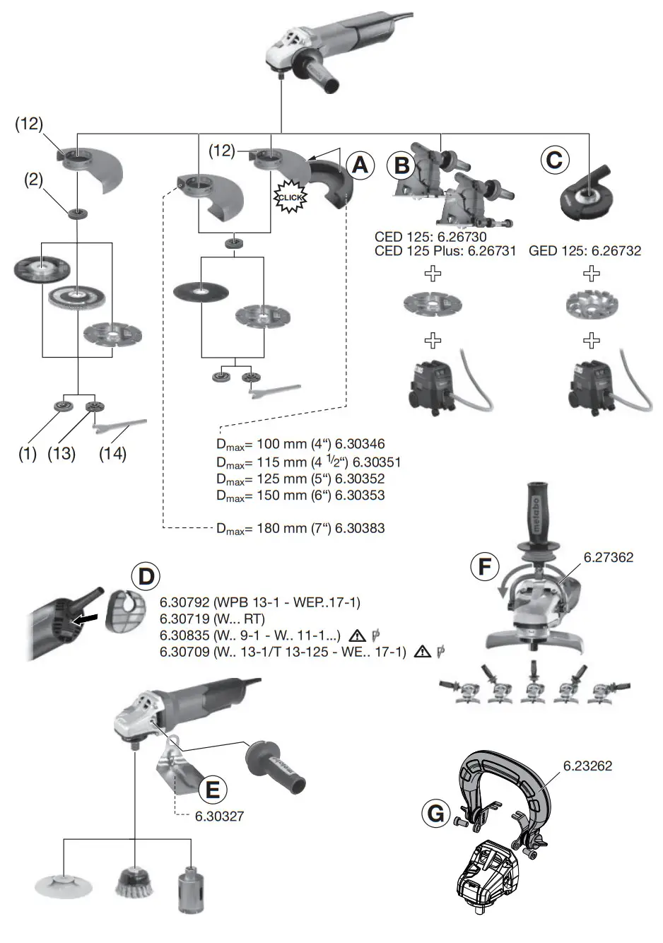 metabo W 9 115 1 2 Inch Angle Grinder - Fig 3