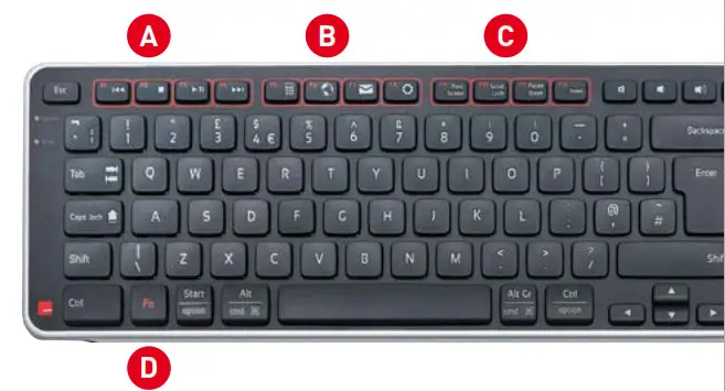 contour Balance Wired Keyboard Box Function and Media