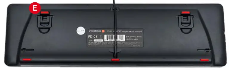 contour Balance Wired Keyboard toggles between function