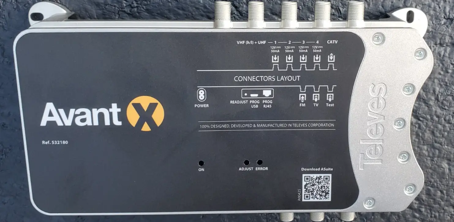 Televes 532180 Avant X Programmable Multiband Amplifier User Guide