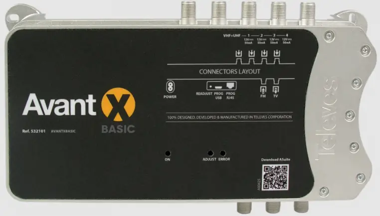 Televes 532180 Avant X Programmable Multiband Amplifier PRODUCT