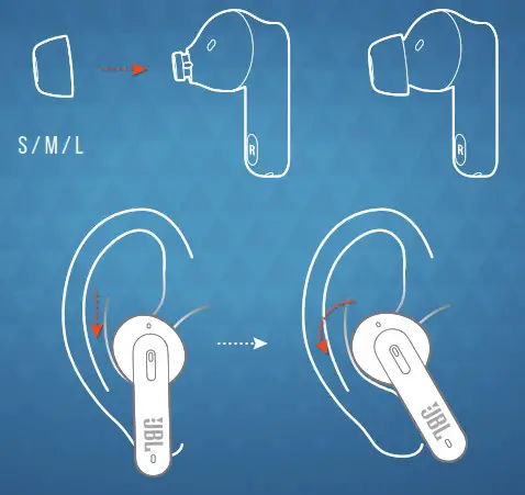 JBL T230NC BLUETOOTH HEADSET - how TO WEAR