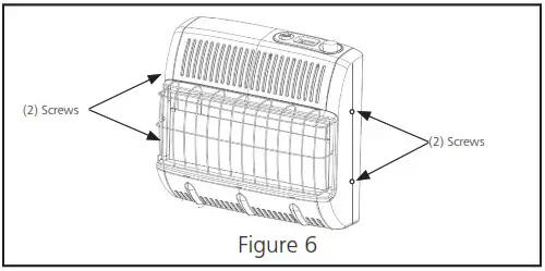 Mr Heater MHVFDF10RT Universal Unvented Room Heater - FASTENING HEATER TO WALL 2