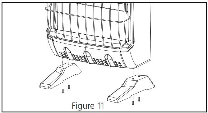 Mr Heater MHVFDF10RT Universal Unvented Room Heater - FLOOR MOUNTING AWAY FROM WALL