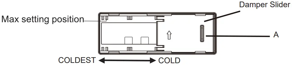 Damper adjusting slider