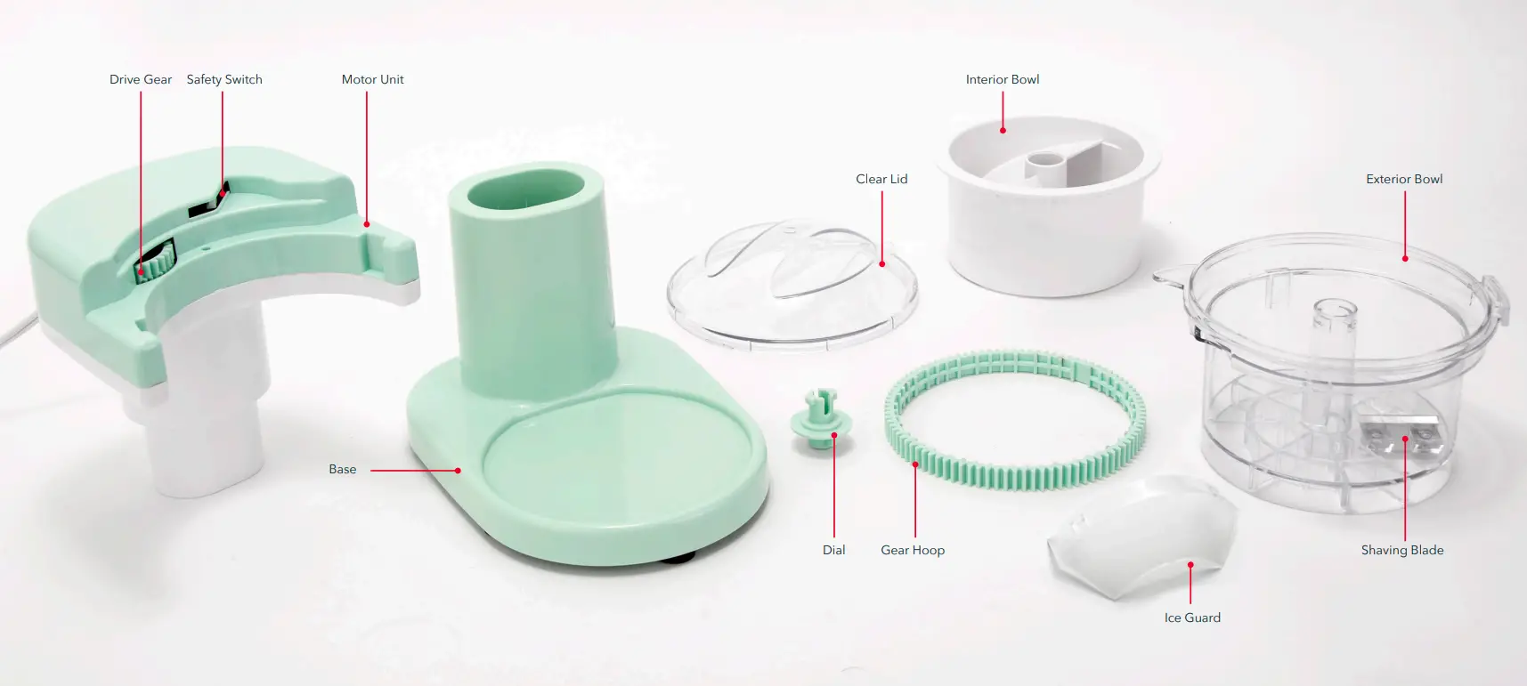 DASH DSIM100 Shaved Ice Maker - PARTS & FEATURES 3