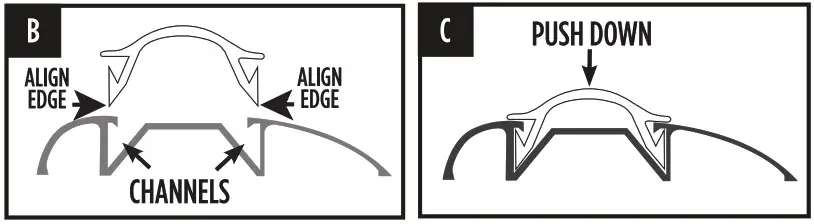 MD BUILDING PRODUCTS Thres Instr 08029 M D 0 Deluxe High Rug Door Threshold - Inserting Viny Seal