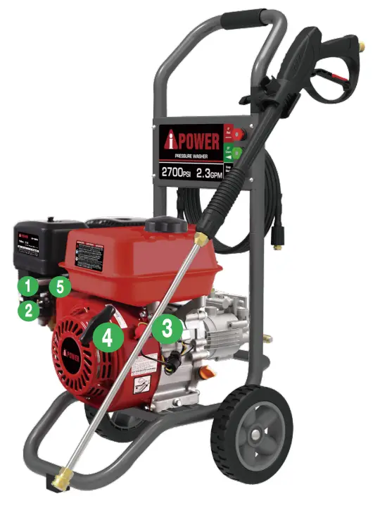 AiPOWER APW2700C Gas Powered Pressure Washer -Fuel Valve 4