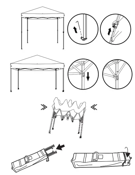 ANGELES HOME OPCK6 70299BL Blue Outdoor Pop up Canopy Tent - fig2