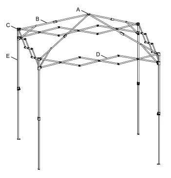 ANGELES HOME OPCK6 70299BL Blue Outdoor Pop up Canopy Tent - pan cav