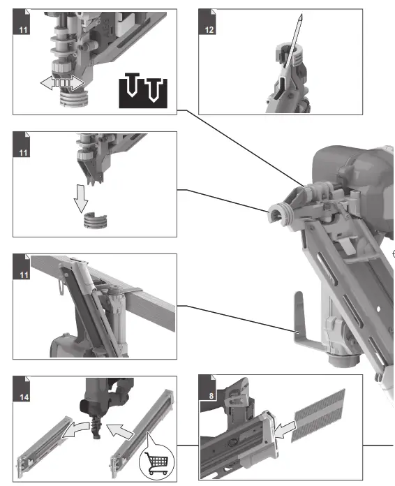 AEG A18F10FN 18V F-RAPIDFIRE 10GA 30-34° Framing Nailer - 2