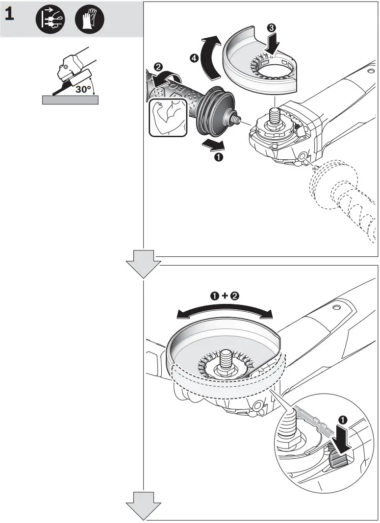 BOSCH GWS 17 125 Cordless Angle Grinder - Figure 11