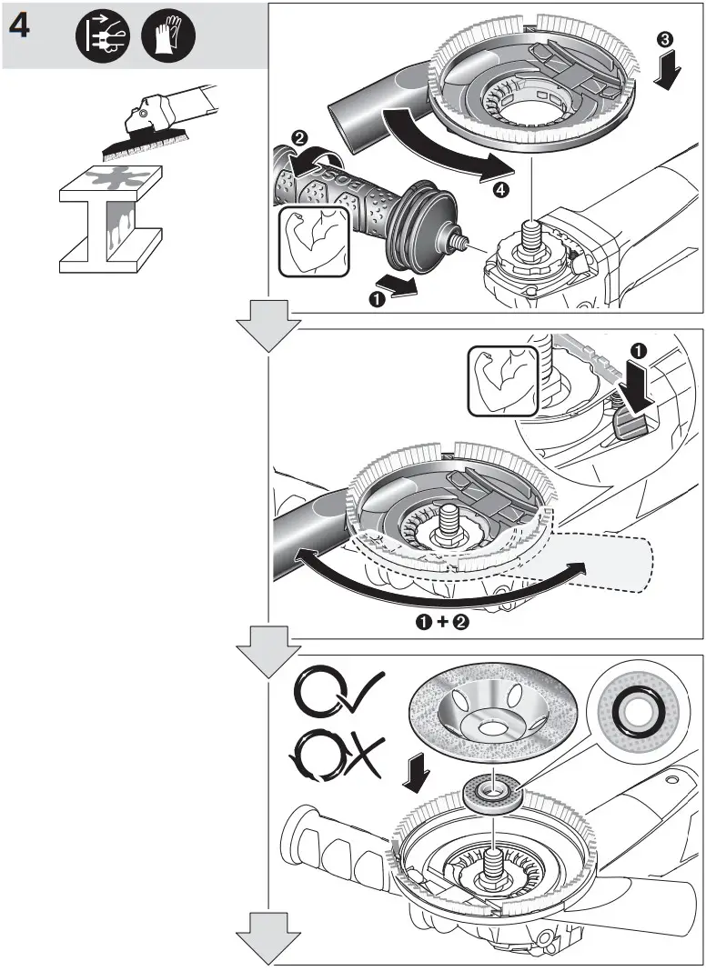 BOSCH GWS 17 125 Cordless Angle Grinder - Figure 17