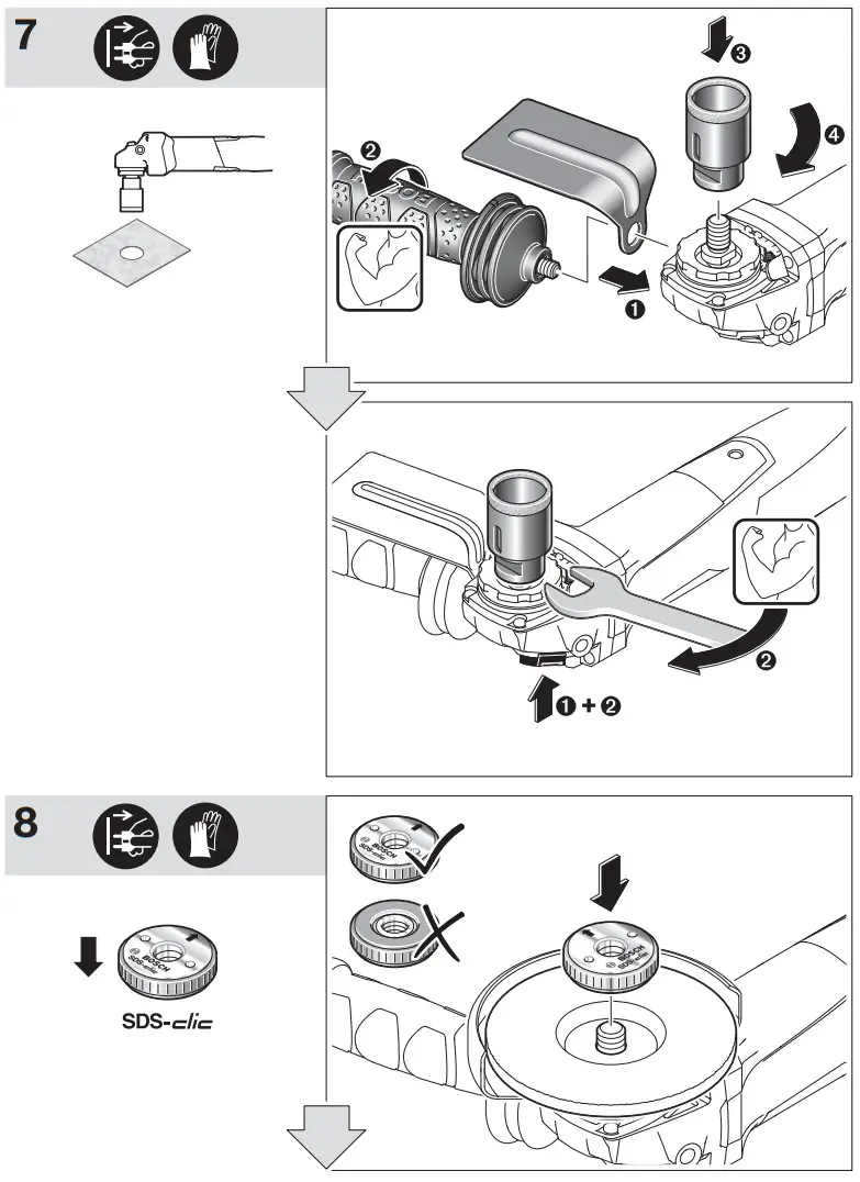 BOSCH GWS 17 125 Cordless Angle Grinder - Figure 21