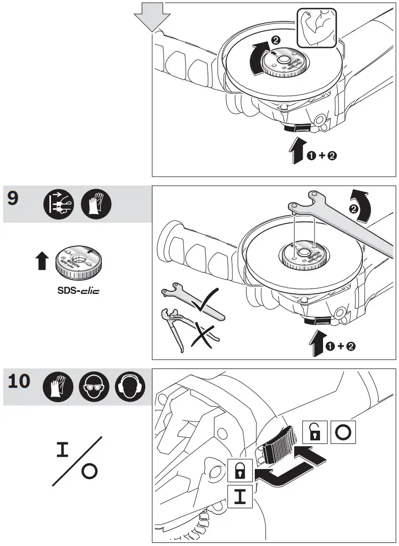 BOSCH GWS 17 125 Cordless Angle Grinder - Figure 22