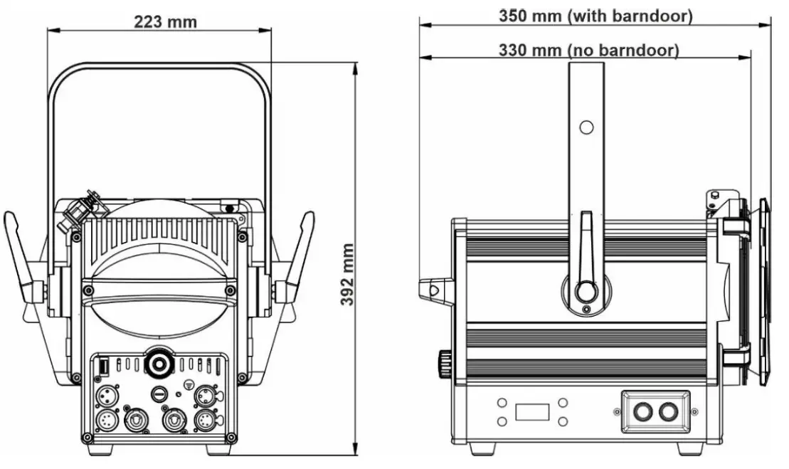BriTeQ BT-THEATRE 261FC Powerful “6 in 1” FULL COLOR LED Theater Fresnel 8