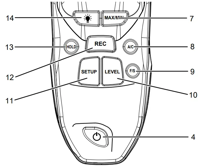 TROTEC SL400 Sound Level Measuring Device - Control panel