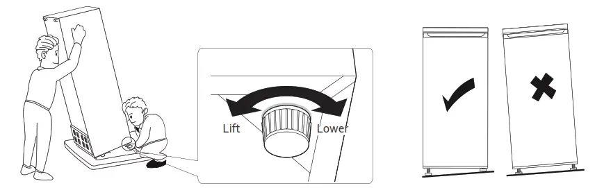 DOMO DO91122 Fridge with Freezer Section - handle