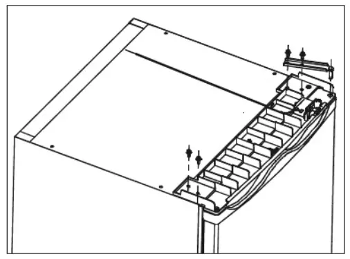 DOMO DO91122 Fridge with Freezer Section - upper hinge