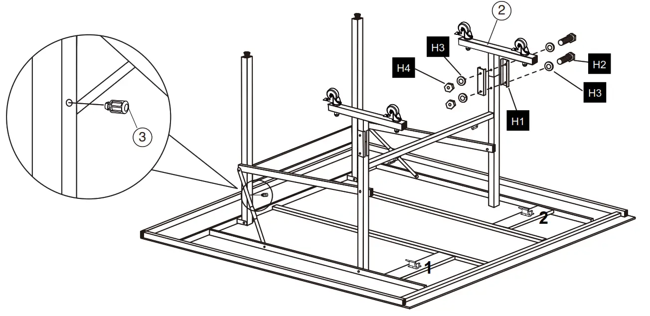 11642 Joola Outdoor J200A Grey Table Tennis Table fig2