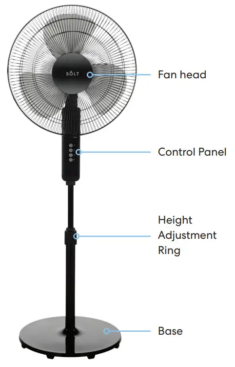 SOLT GGSPFS14TB Pesdestal Fan - Pedestal Fan