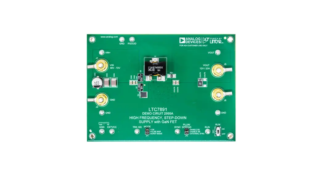 Analog Devices Dc2995a High Frequency, Step Down Supply, Gan Fets User Manual Analog Devices Dc2995a High Frequency, Step Down Supply, Gan Fets User Manual