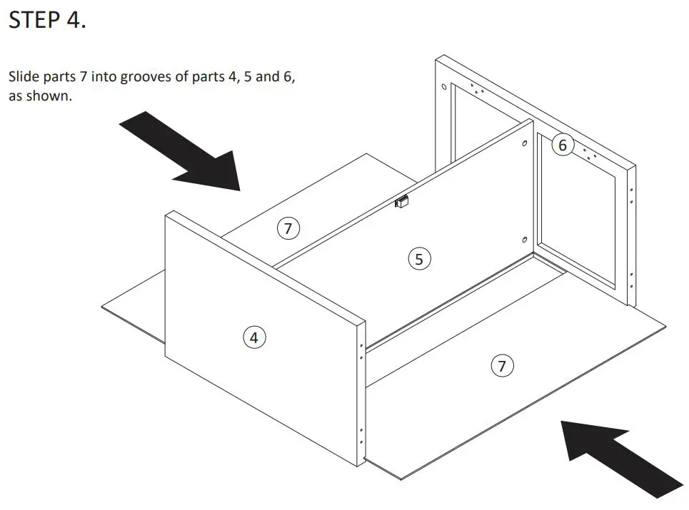 Anmytek H00 Series Two Doors Storage Cabinet with Rattan Texture Instruction Manual - ASSEMBLY STEPS