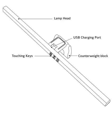 tukzer TZ ML 02 Monitor Screen Light Bar with Smart Touch Sensor - fig
