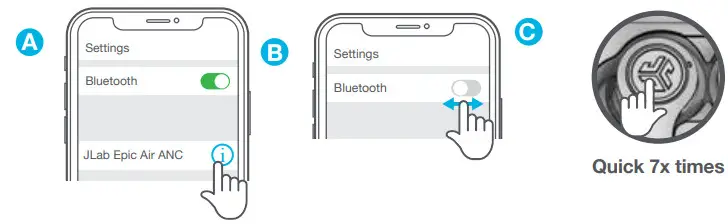 JLAB EBEAIRNCRBLK82 Epic Air ANC Earbuds - Figure 14