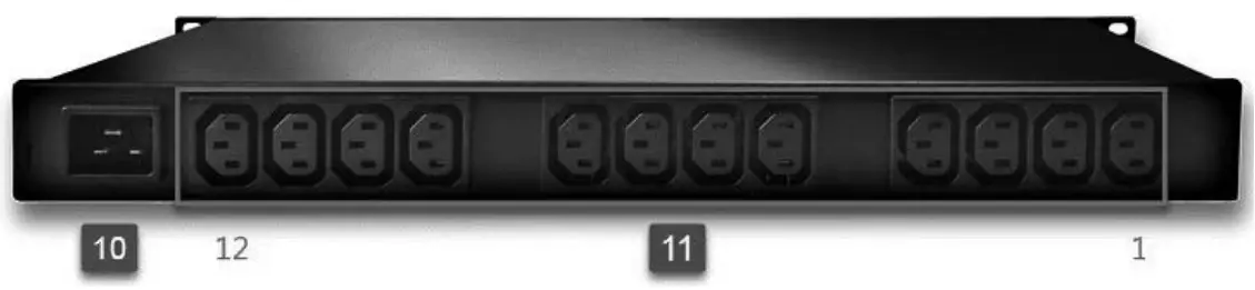 DIGITUS Smart PDU, 1HE, 1 Phase, 16A, - 3