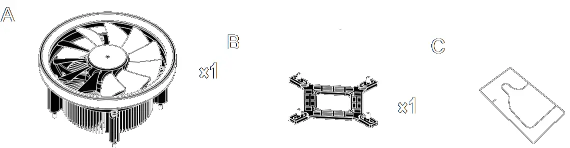GAMDIAS E1L-010 CPU Cooler - Fig 1