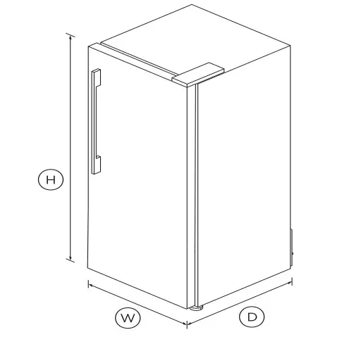 FISHER PAYKEL RF308FRDW1 294L Freestanding Freezer - Figure 1