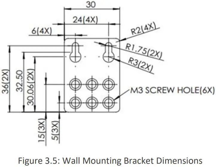Wall Mounting Bracket Dimensions