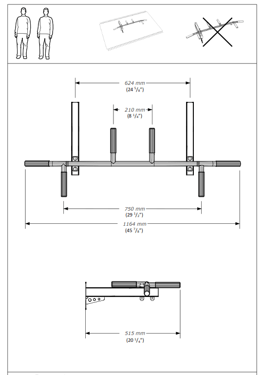 BenchK PB 310 Wooden Pull Up Bar - fig 4