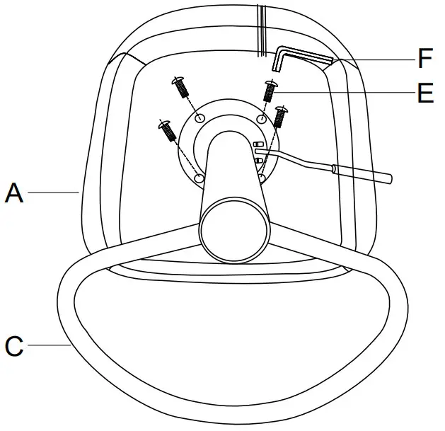 glitzhome 1010202758 Bar Stoo-STEP 2