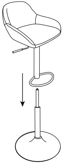 glitzhome 1010202758 Bar Stoo-STEP 3
