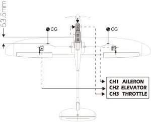 CG 53.5mm from the leading edge