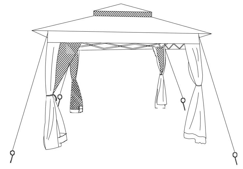 Sunjoy A109000102 Ryan 11x11 ft Gray Pop Up Portable Steel Gazebo