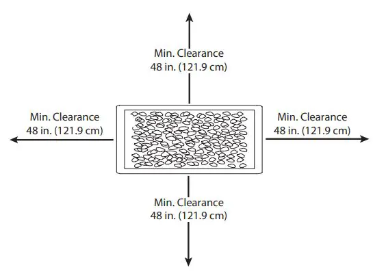 Sunbeam 9248 Urban Fire Pit Owner’s Manual - Combustible materials should not be within 72 in