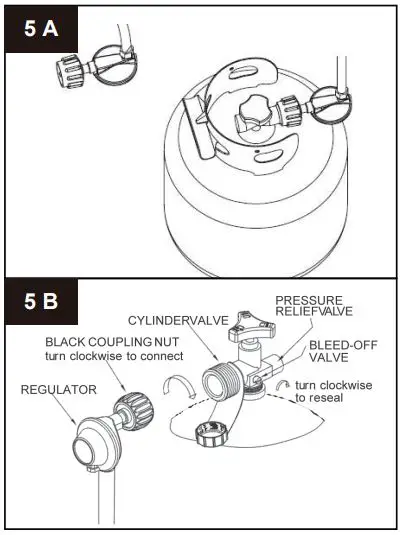 Sunbeam 9248 Urban Fire Pit Owner’s Manual - Connect Gas Tank