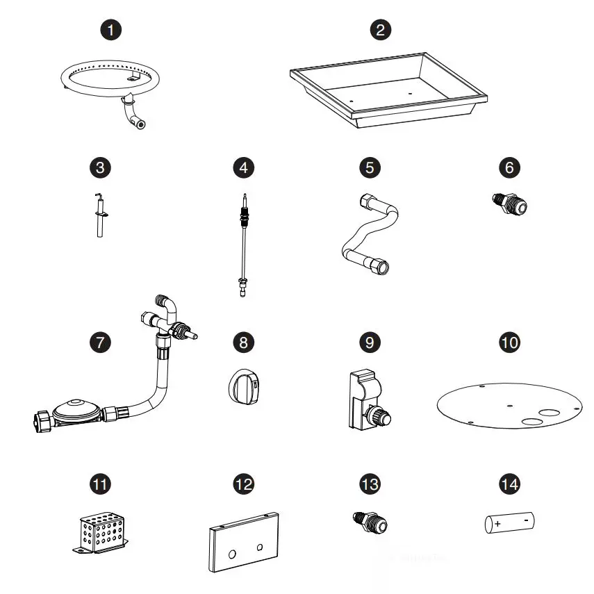 Sunbeam 9248 Urban Fire Pit Owner’s Manual - Hardware Contents