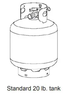 Sunbeam 9248 Urban Fire Pit Owner’s Manual - Standard 20 lb. tank