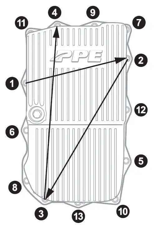 PPE 845RE Heavy-Duty Cast Aluminum Transmission Pan 2